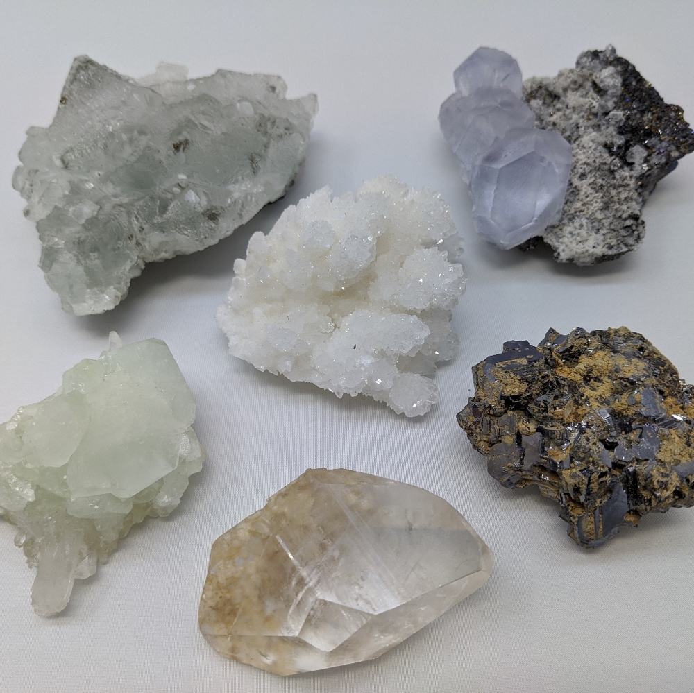 Mineral Lot, Fluorite, Calcite, Arsenopyrite, more